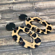 Load image into Gallery viewer, Leopard Leather Earrings
