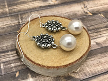 Load image into Gallery viewer, Swarovski Pearl Dangle Earrings
