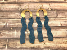 Load image into Gallery viewer, Long Leather Dangle Earrings
