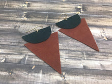 Cargar imagen en el visor de la galería, Geometric Earrings - Suede - G Squared Designs
