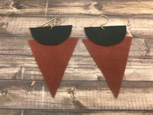 Cargar imagen en el visor de la galería, Geometric Earrings - Suede - G Squared Designs
