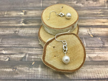 Load image into Gallery viewer, Small Pearl Earrings in Sterling Silver
