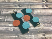 Load image into Gallery viewer, Handmade Color Block Suede Earrings
