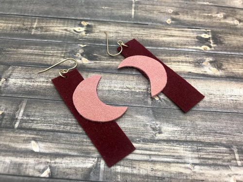 Bar and Half Moon Earrings