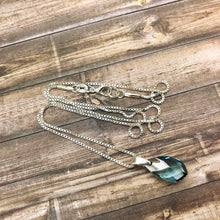 Load image into Gallery viewer, Aqua Crystal Pendant Necklace - G Squared Designs
