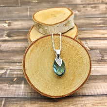 Load image into Gallery viewer, Aqua Crystal Pendant Necklace - G Squared Designs
