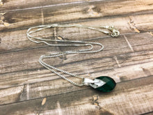 Load image into Gallery viewer, Emerald Crystal Pendant Necklace - G Squared Designs
