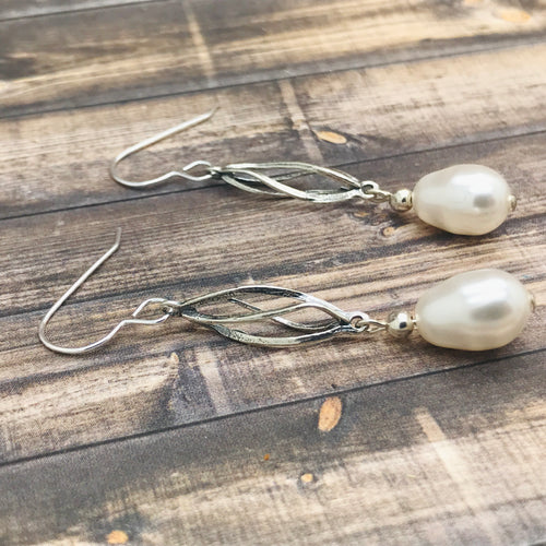 Sterling Silver and Pearl Earrings